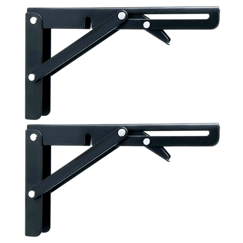 2PCS Folding Bracket Set for RV Caravan Mini Table Black Finish Car Accessories