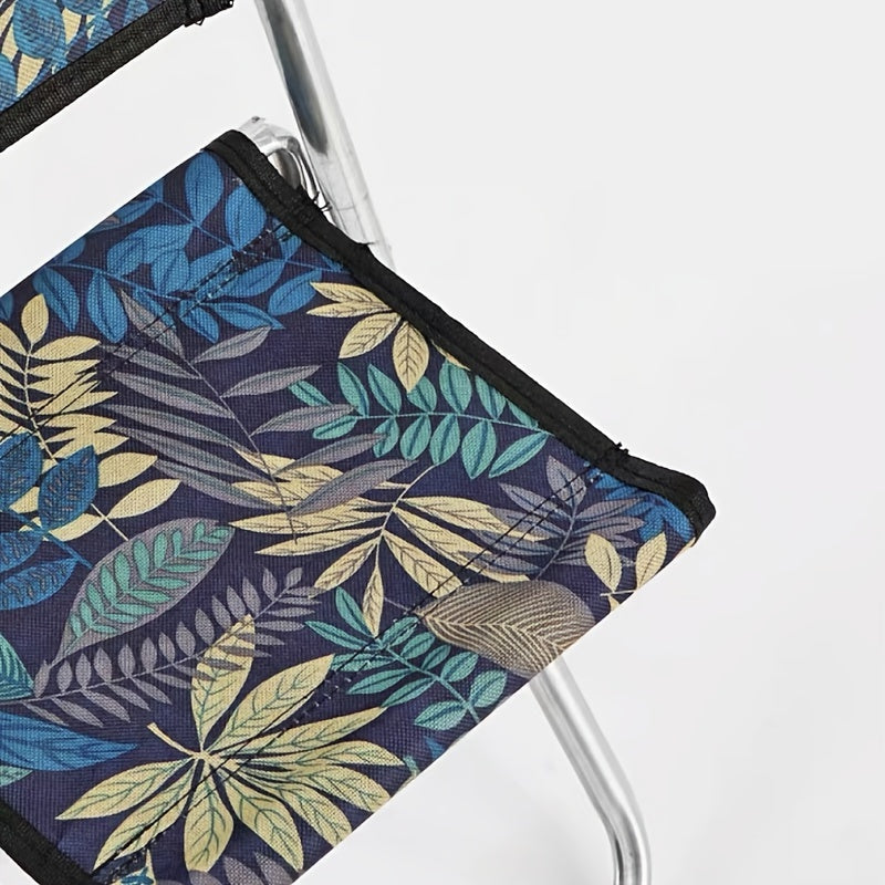 Портативный складной табурет с черной металлической рамой для рыбалки на открытом воздухе, кемпинга и отдыха - не требует электричества или дров - идеально подходит для использования дома, на кухне или в игровой комнате