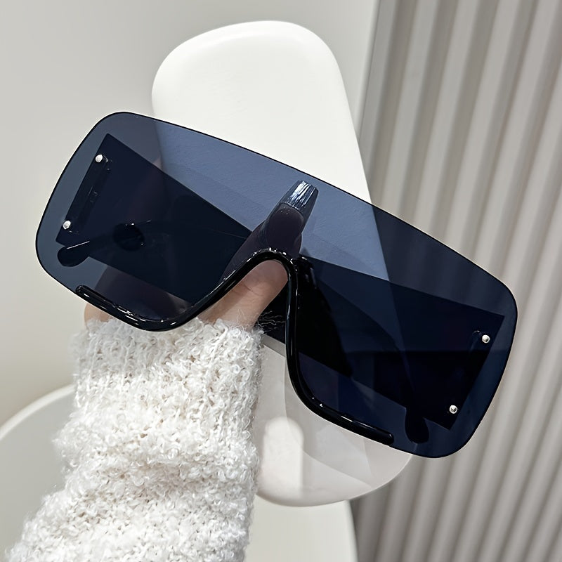 Оверсайзные безободковые модные очки для мужчин и женщин, металлическая оправа, градиентные линзы, для езды на велосипеде, походов, отдыха на пляже