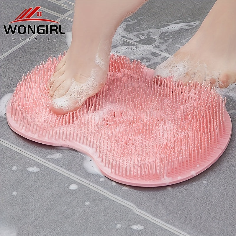 Silicone Bath Massage Pad with Suction Cups for Shower Foot and Back Scrubbing