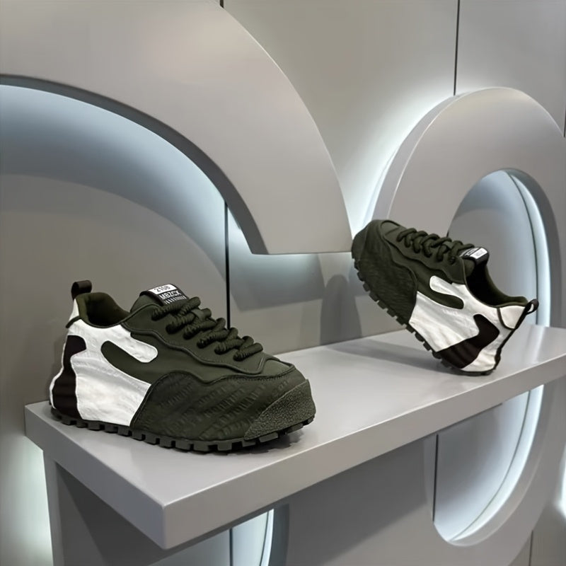 Men's Vintage Style Chunky Sneakers Lightweight Lace-Up Casual Running Shoes