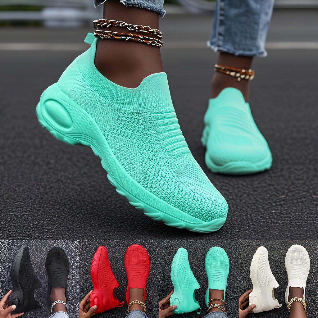 Women's Casual Slip-On Sneakers Breathable Mesh Lightweight All-Season