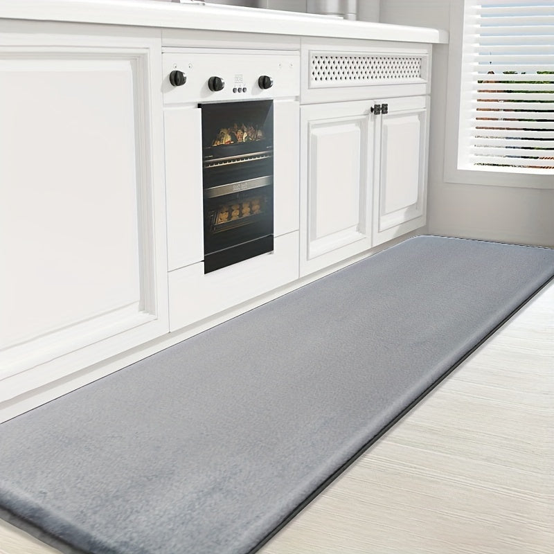 Coral Fleece Non-slip Quick-Drying Bath Mat for Bathroom Kitchen Laundry Bedroom