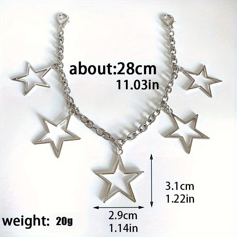 Unisex Hollow Pentagram Pendant Shoe Chain Star Boots Accessory