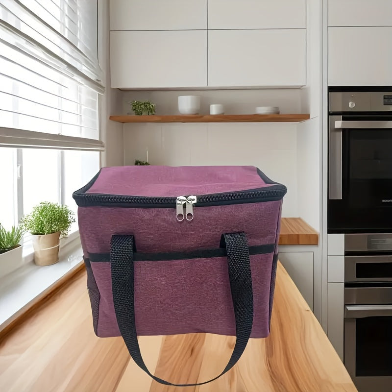 Insulated Lunch Bag Canvas Large Capacity Portable Food Storage for Women