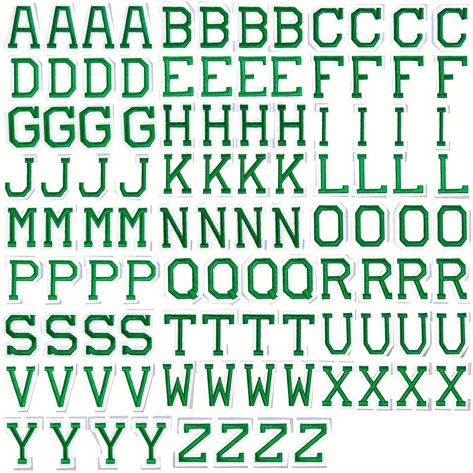 Iron-On Patches for Hats Shoes Backpacks and Jackets Letters and Numbers