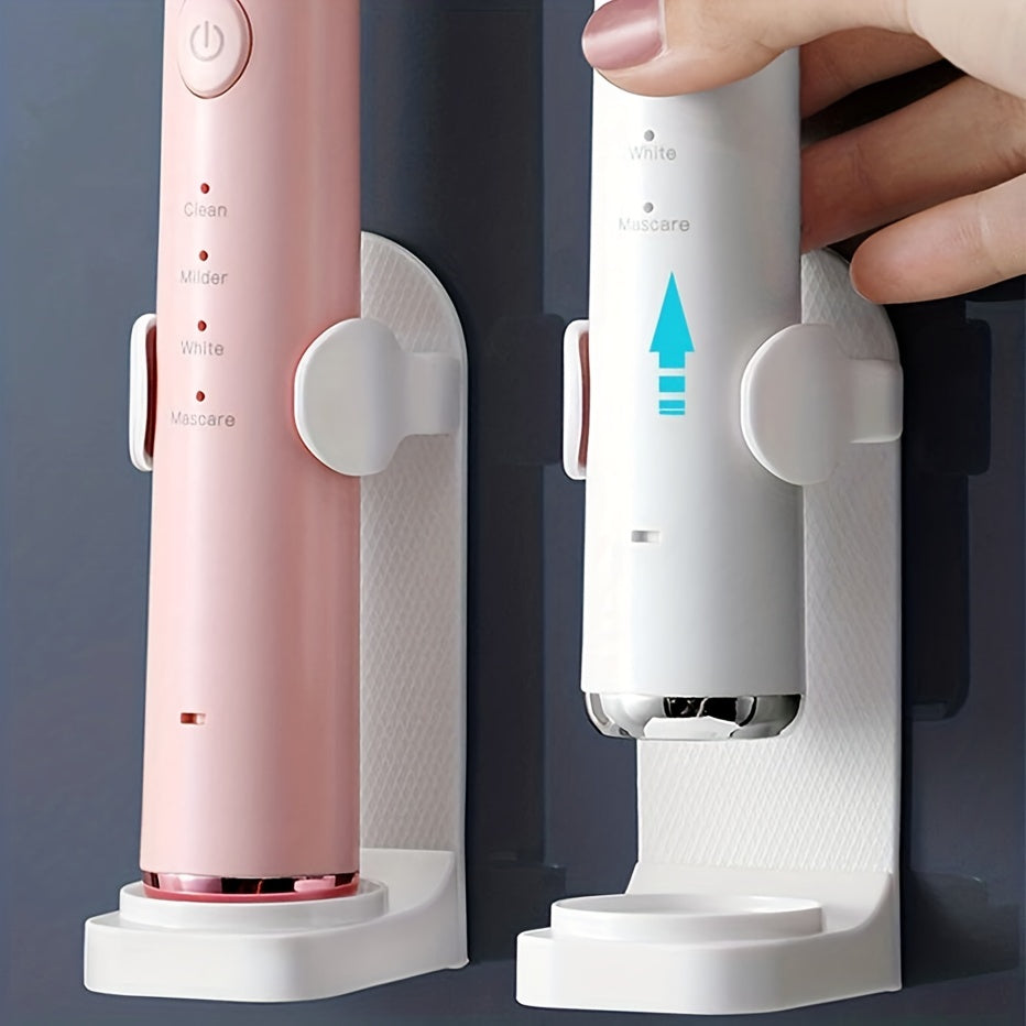 Wall-Mounted Electric Toothbrush Holder Fits 98% of Brushes Bathroom Organizer