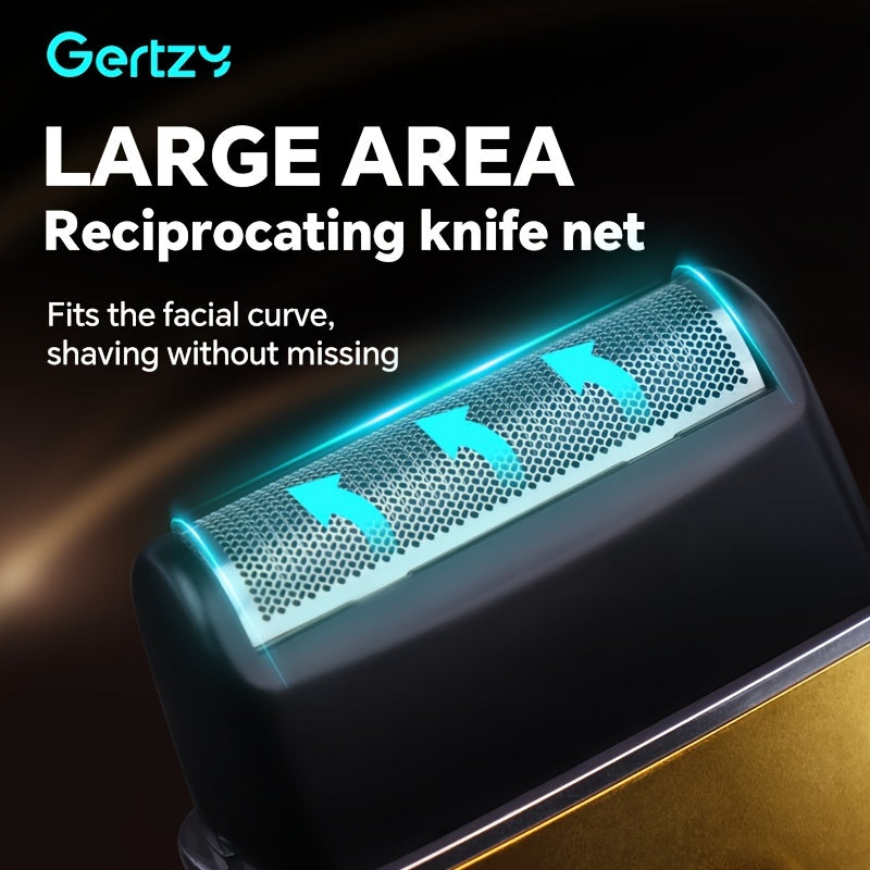 Мужская USB-заряжаемая электробритва с съемным лезвием из нержавеющей стали для домашнего использования и путешествий