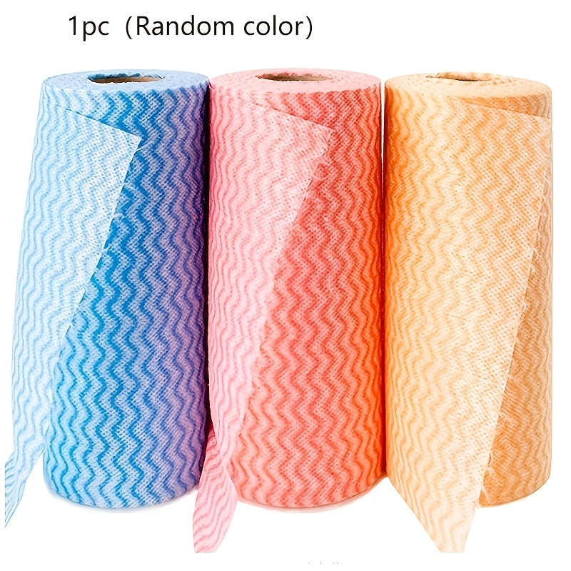 Oil-Free Washable Non-Woven Cloth Dish Towels, 50pcs, Multi-Purpose Cleaning