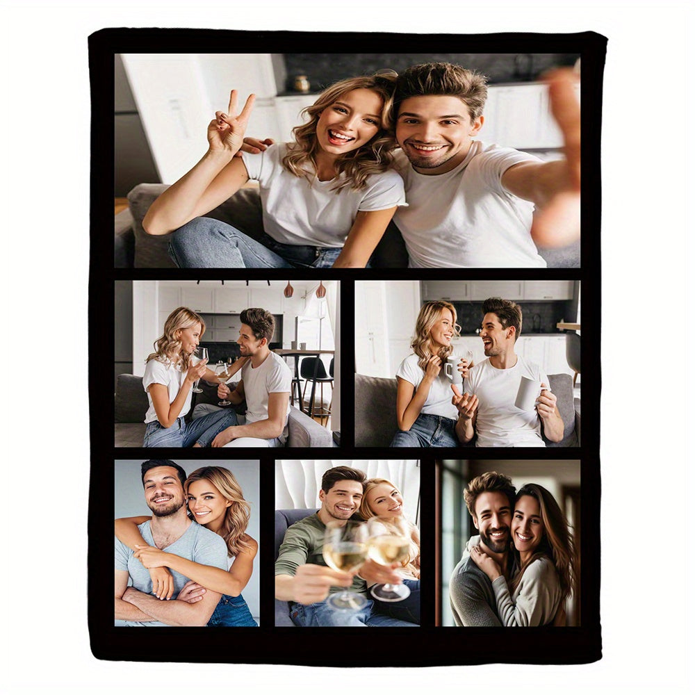 Custom Photo Blanket Soft Flannel Throw Personalized Gift for Home and Travel