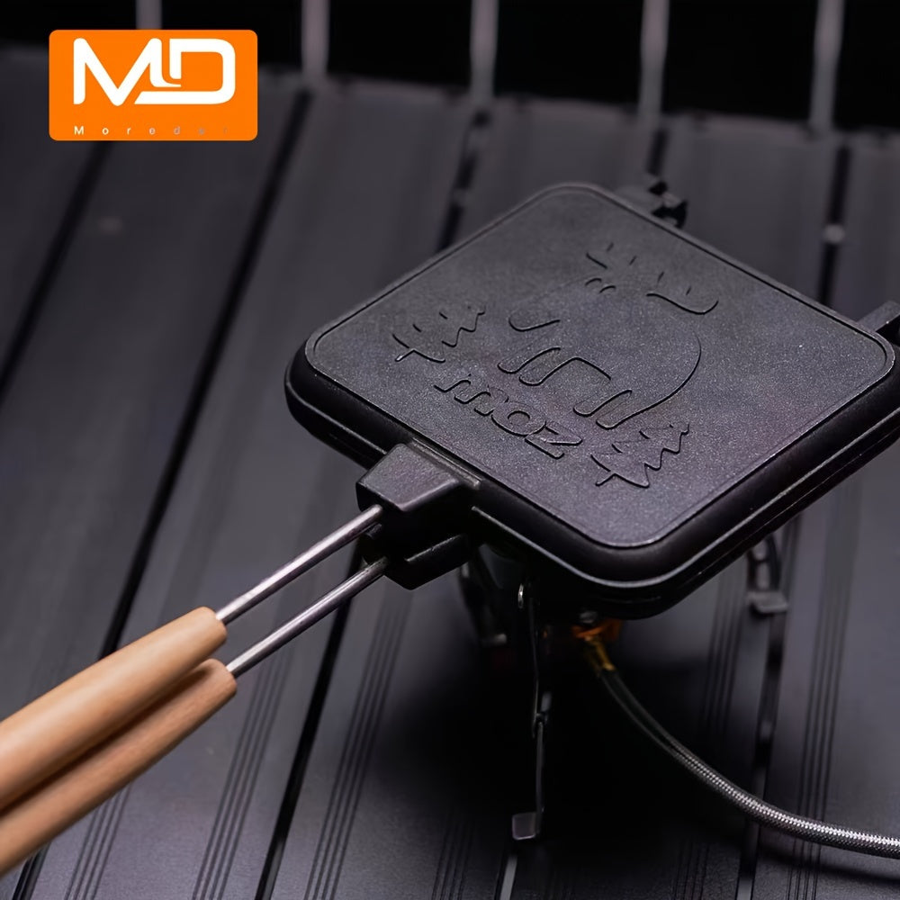 Elk Embossed Non-Stick Double-Sided Grill Baking Pan with Removable Handle