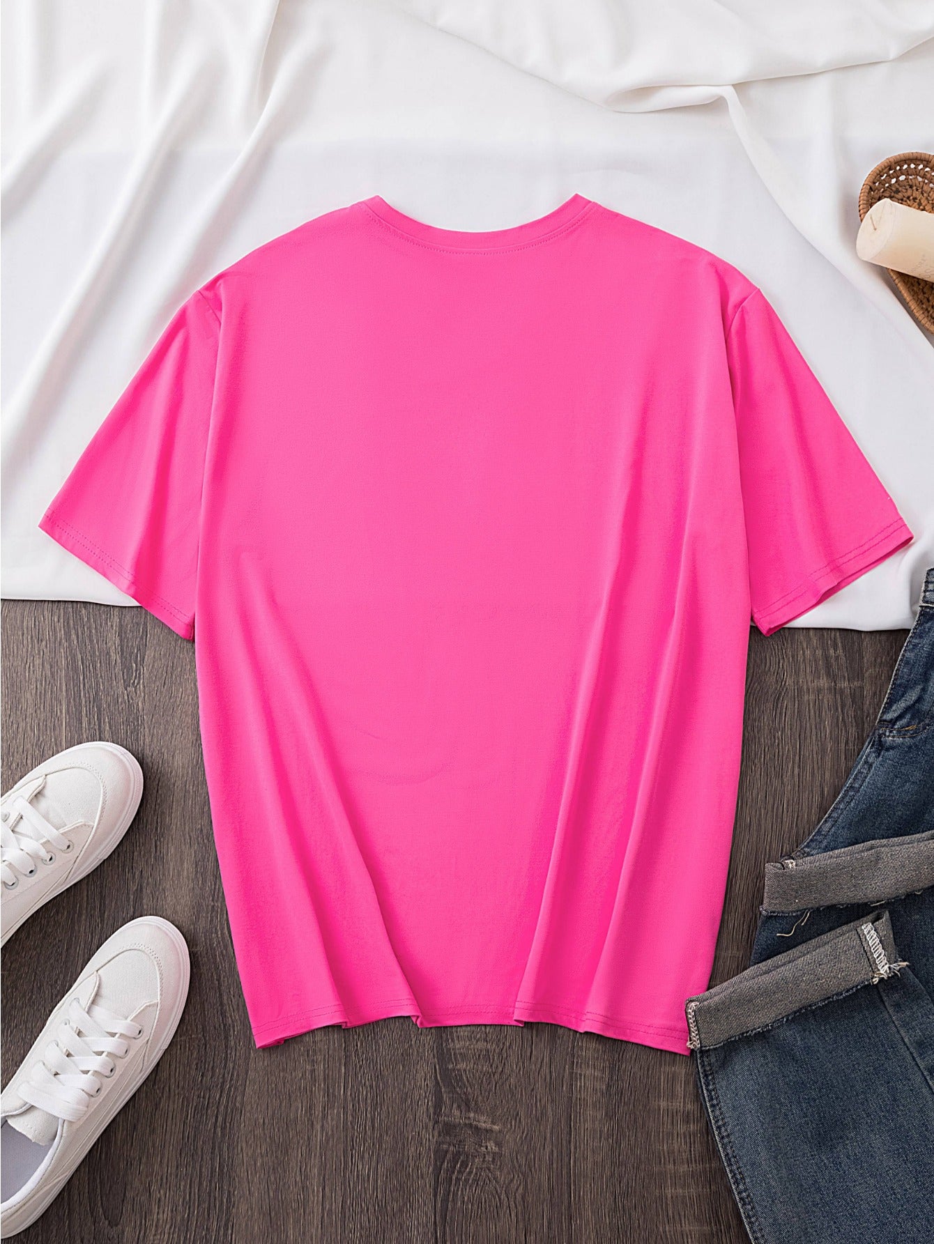 Women's Loose Large Size T-Shirt Soft Breathable Casual Summer Short Sleeve