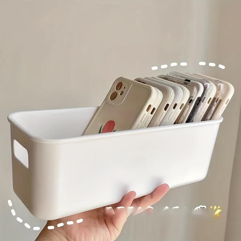 10 Pack Rectangular Plastic Storage Bins with Open-Top Drawers for Organizing Phone Cases Artifacts and Bedside Items