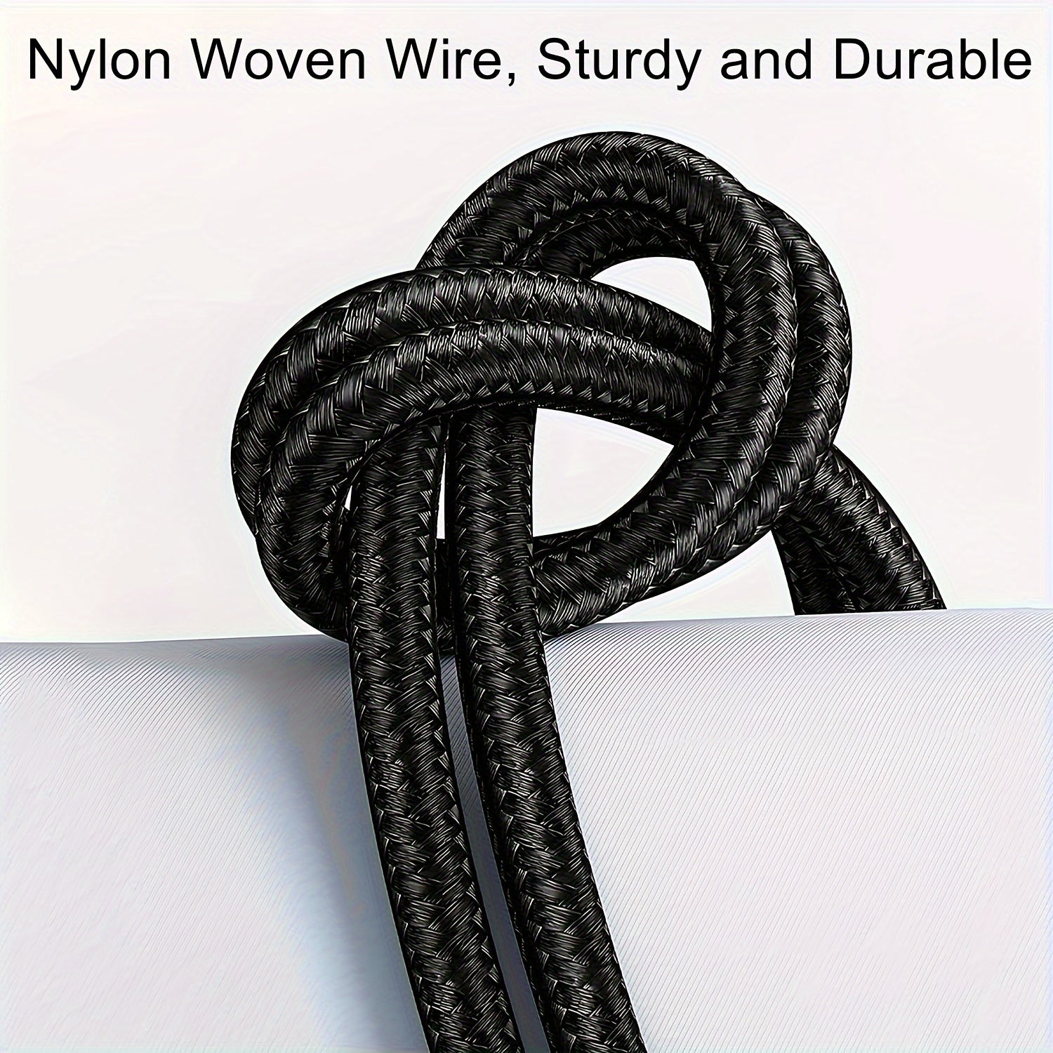 Nylon Woven Fast Charging Cable for iPhone, Type-C, Micro USB Devices