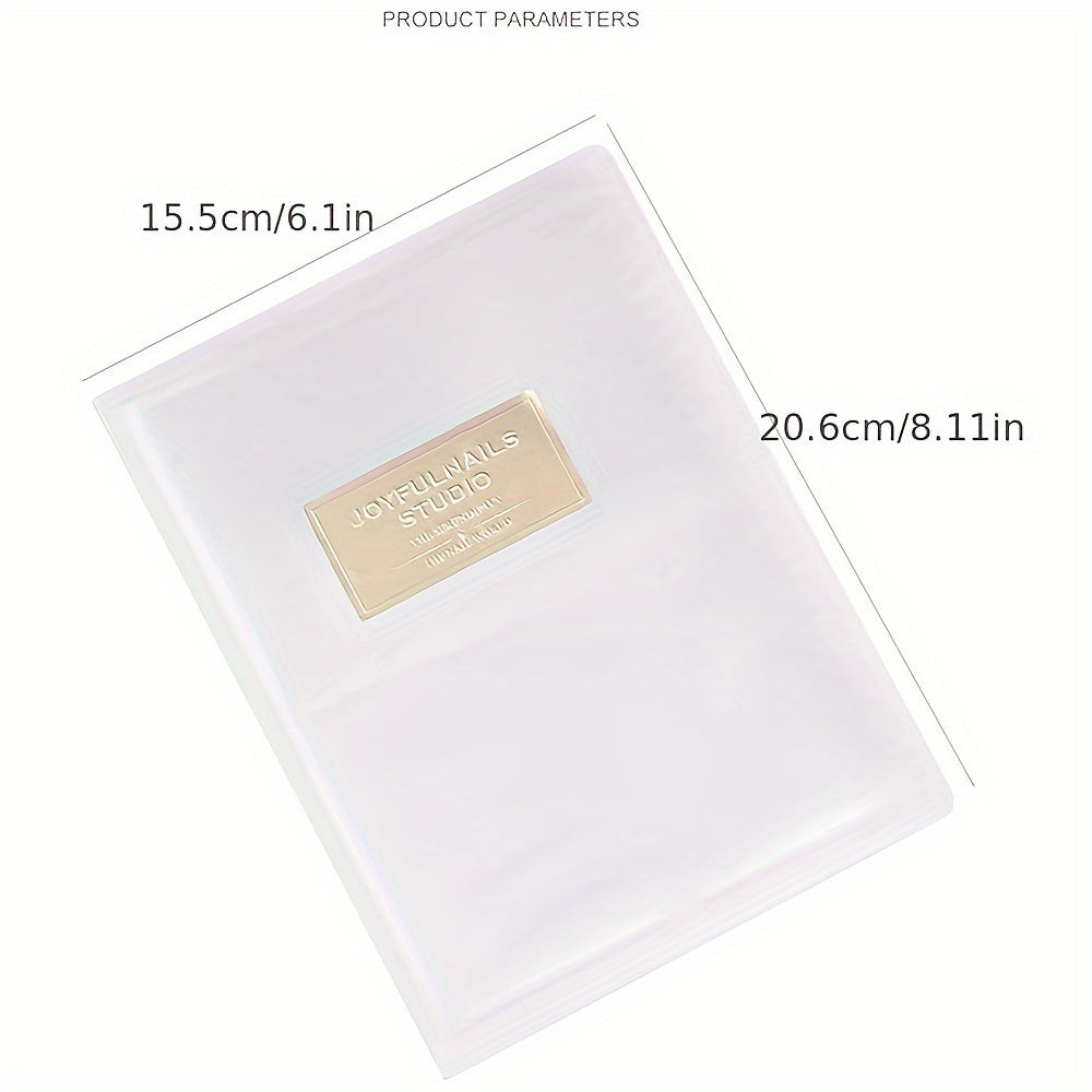 Double-Sided Nail Sticker Album Storage Rack with 80 Sheet Capacity for Home Organization