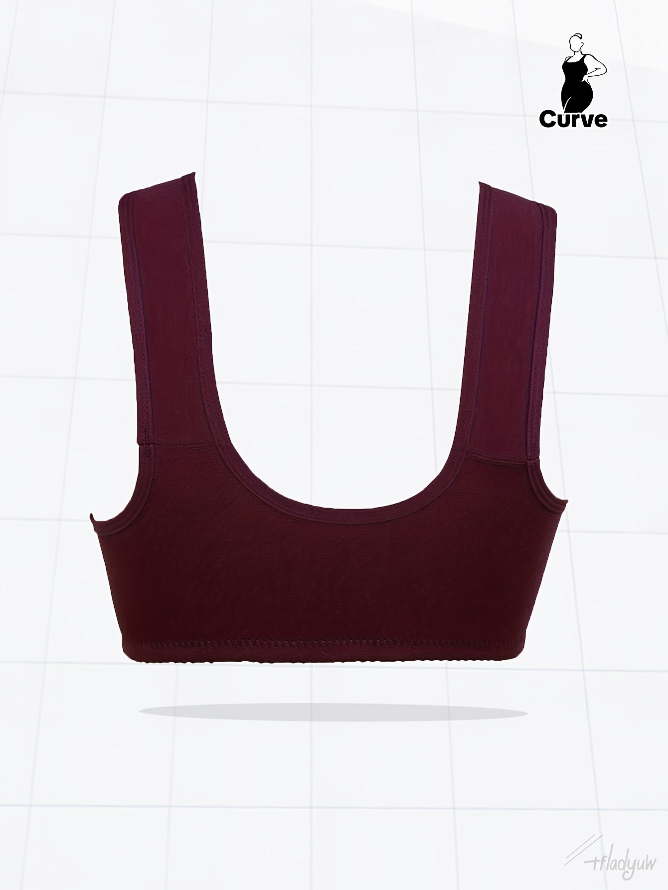 Plus Size Printed Front Button Sports Bra for Women Yoga Exercise Wear