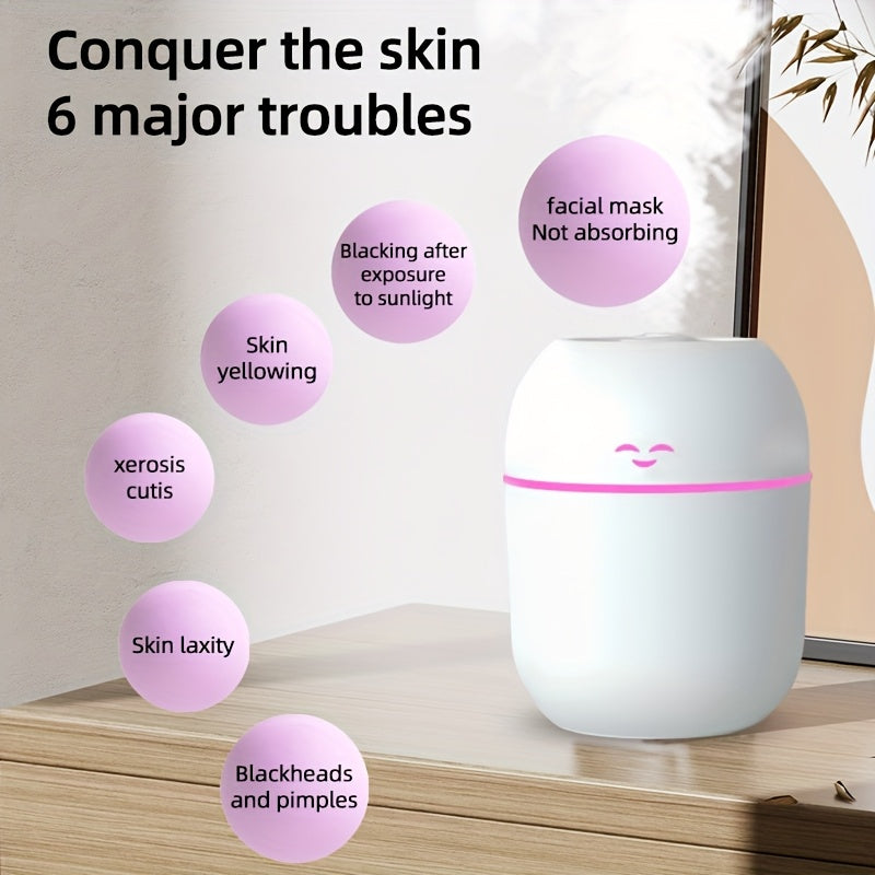 Portable USB Essential Oil Diffuser Humidifier with Night Light 220ml