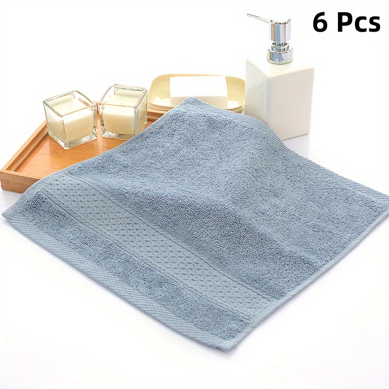 6-Piece Cotton Towel Set Absorbent Quick-Drying Soft Bathroom Towels