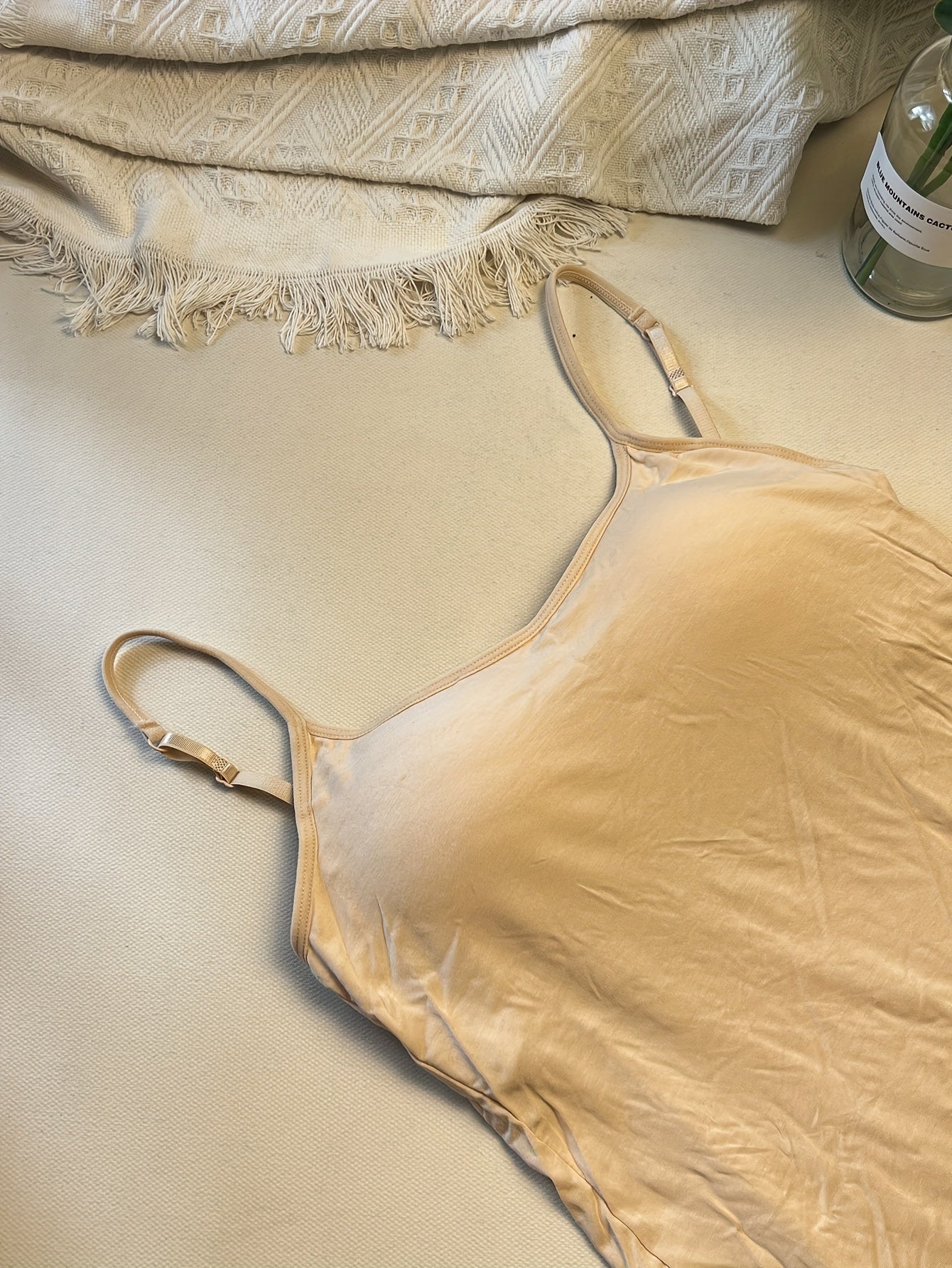 Women's Large Black Bralette with Chest Pad No Sleeves for Spring 2024