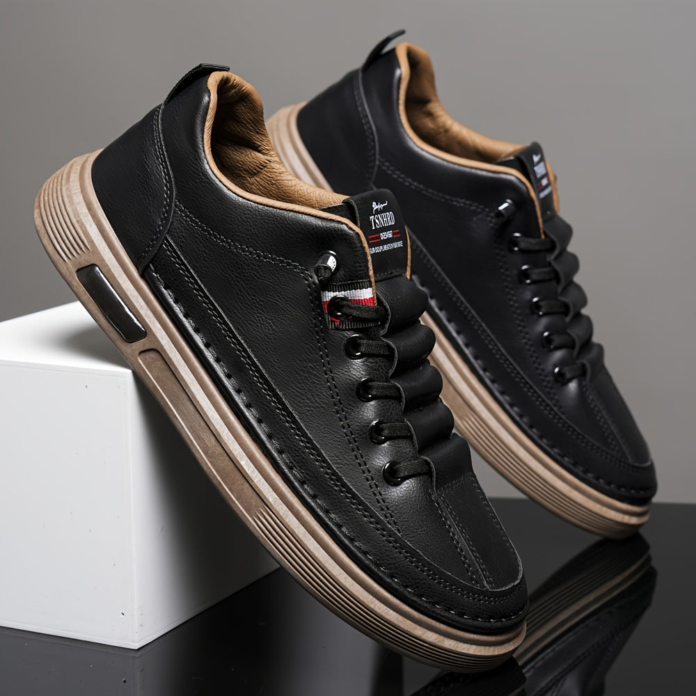 Men's Casual Sports Sneakers with PVC Sole and PU Upper