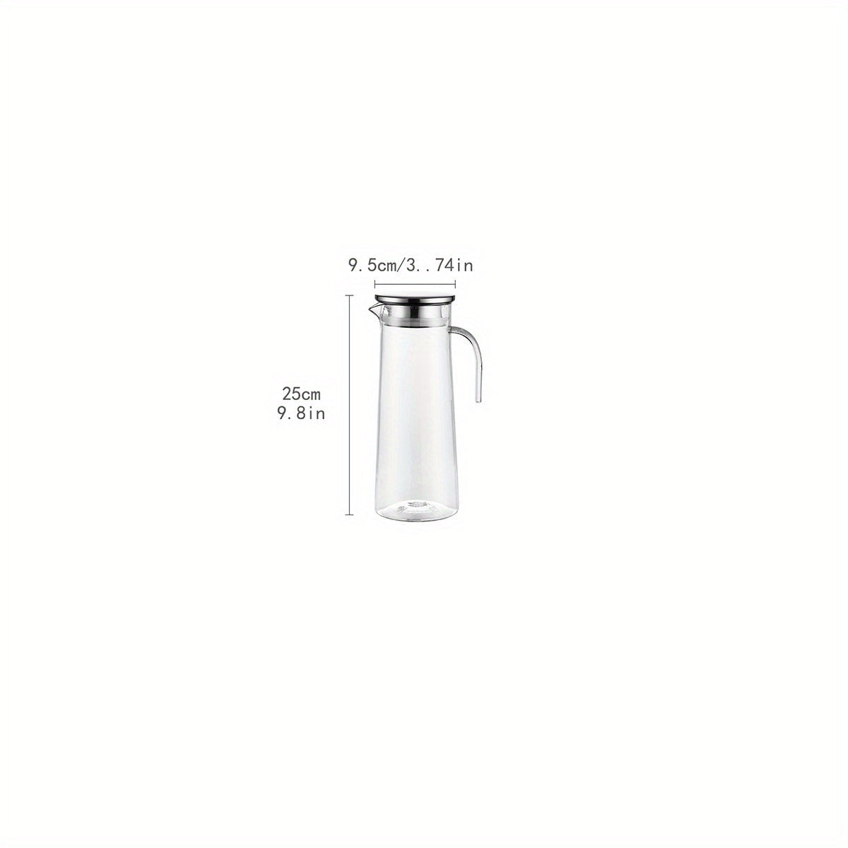 Water Pitcher with Lid 37.1oz/54.1oz Heavy Duty Stainless Steel or Wooden for Juice Tea