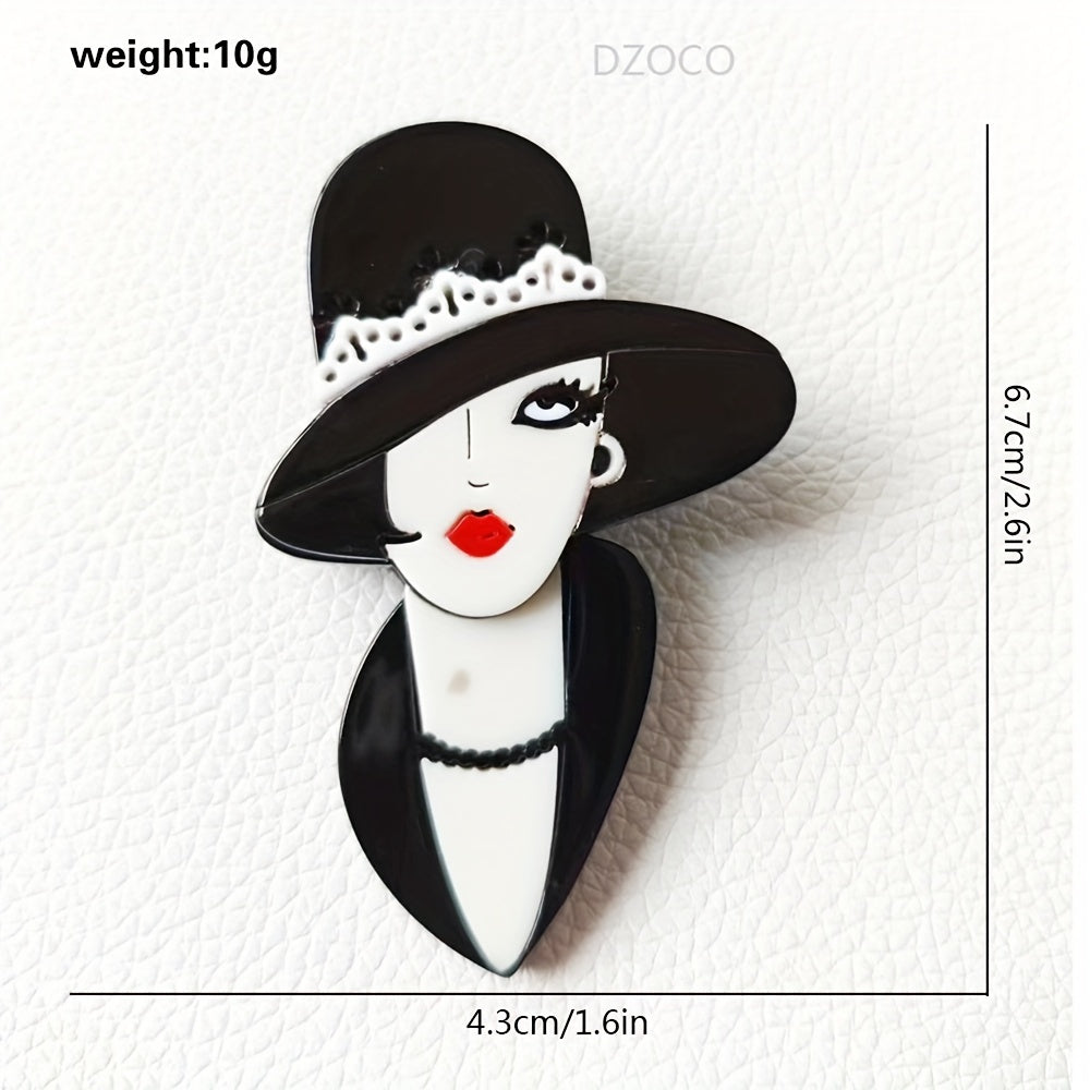 Acrylic Brooch for Women Stylish Elegant Jewelry for Scarves Jackets