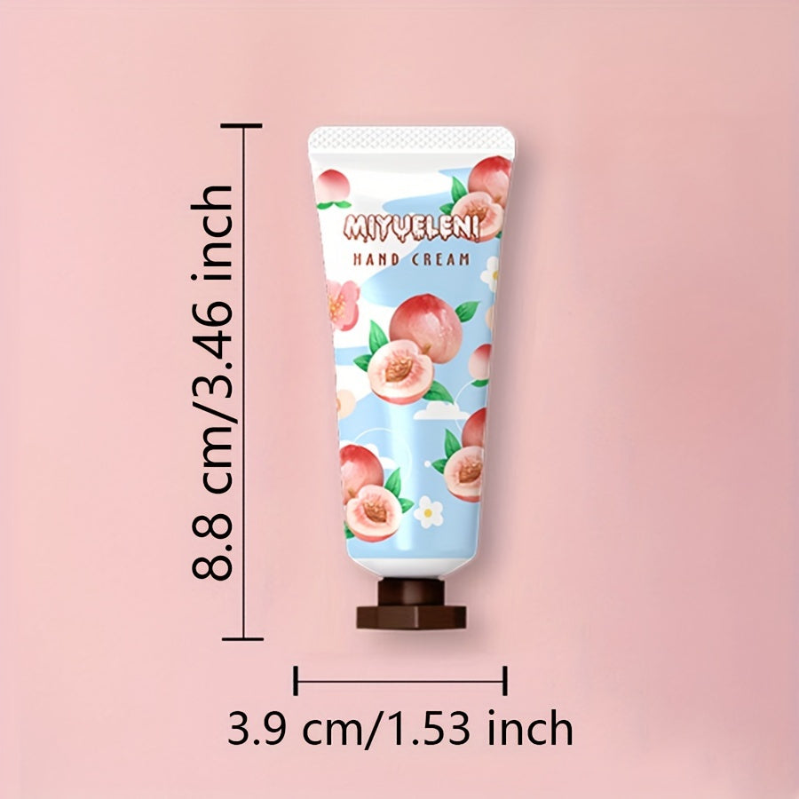 5-Piece Hand Cream Gift Set with Fruit and Plant-Based Moisturizer for Dry Skin