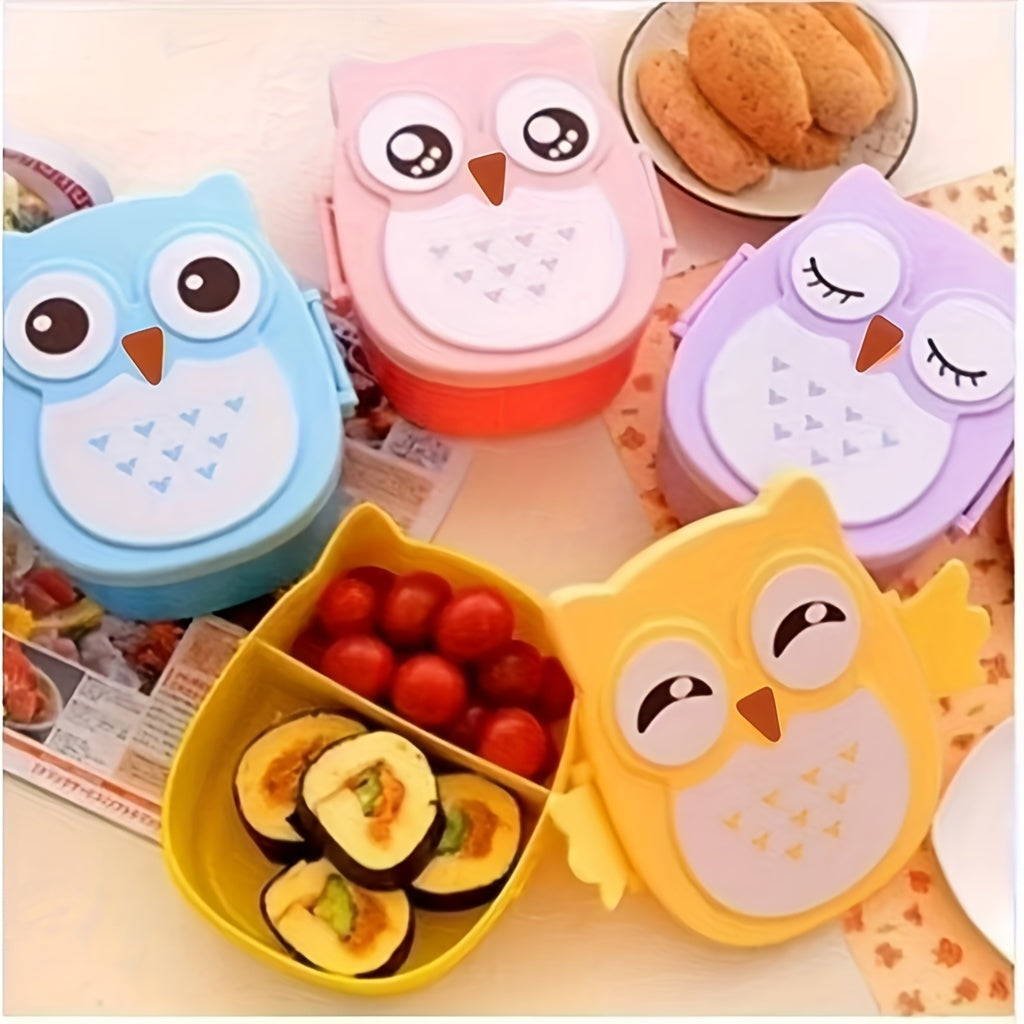 Owl-Shaped Lunch Box BPA-Free Microwave Safe Kids Adults School Work Outdoor