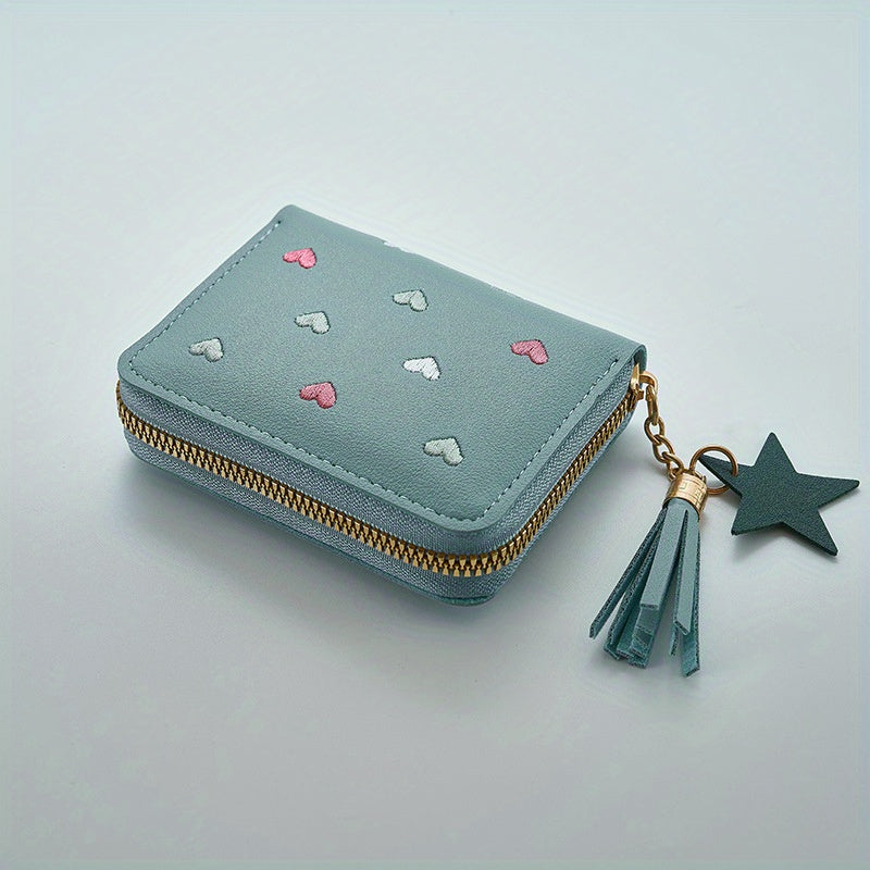 Cute PU Leather Wallet with Coin Purse and Money Clip for Daily Use