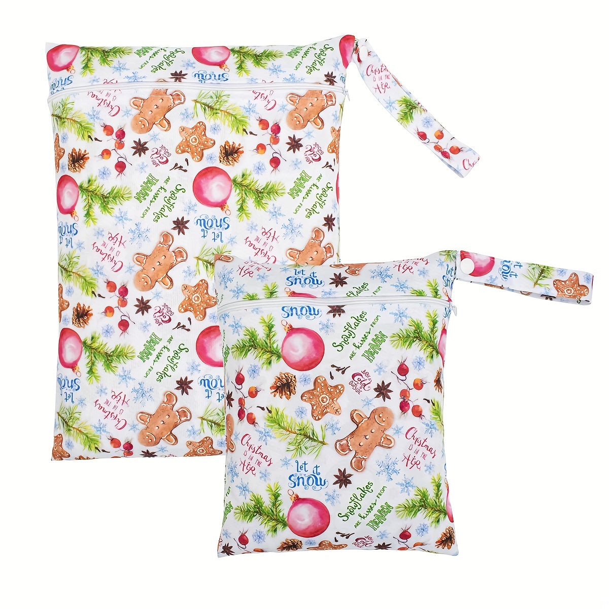 Набор из 2 многоразовых полиэстеровых сумок для влажных и сухих вещей для путешествий, пляжа, спортзала, туалетных принадлежностей