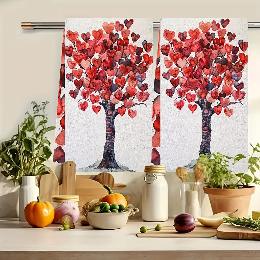 Valentine's Tree Oshxona sochiqlari to'plami yumshoq, namlovchi idish qo'l sochiqlari 40x60 sm