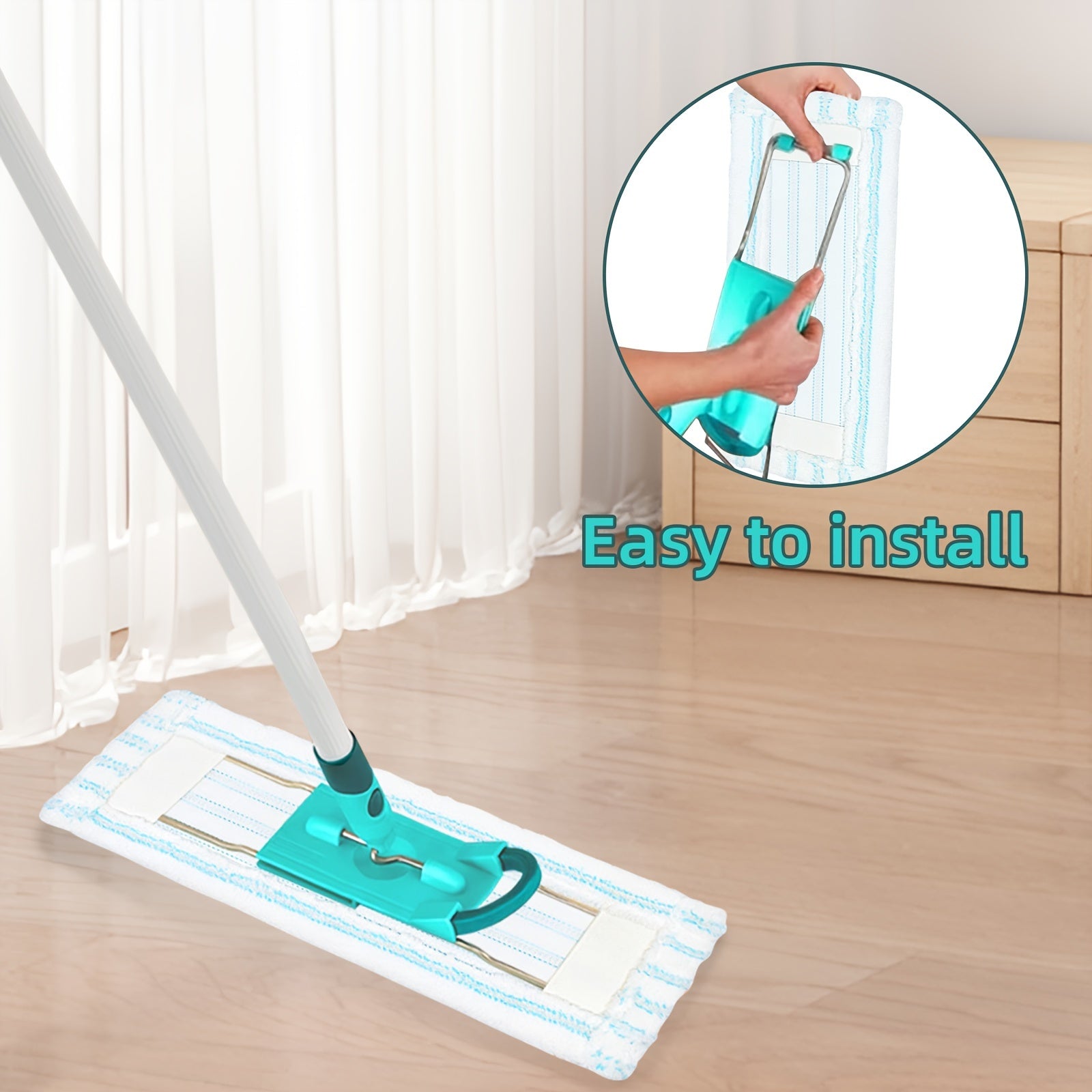 Microfiber Mop Pads Set of 3 for Easy Home Cleaning Long-Lasting and Reusable