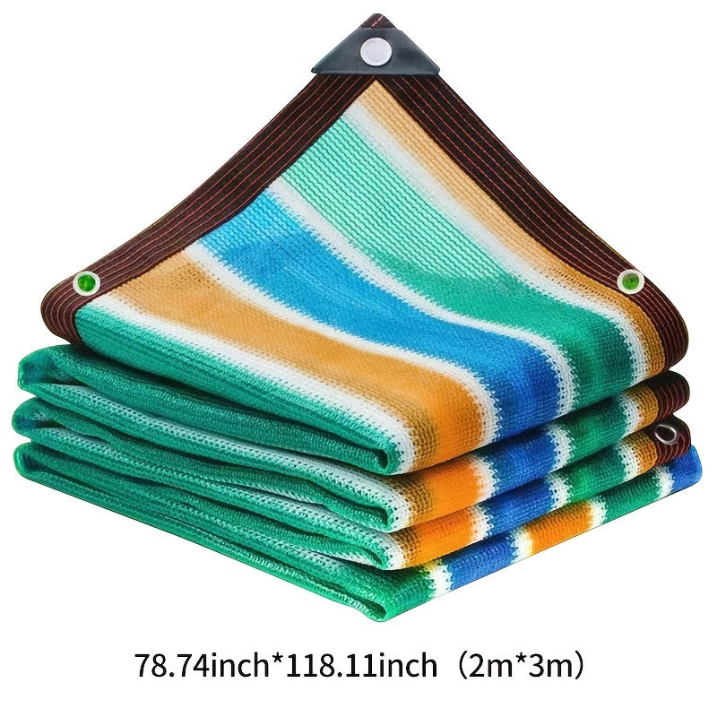 Rang-barang chiziqli quyosh nurlari uchun tarmoq, tashqi hovli, bog', balkon uchun 81-90% soyali