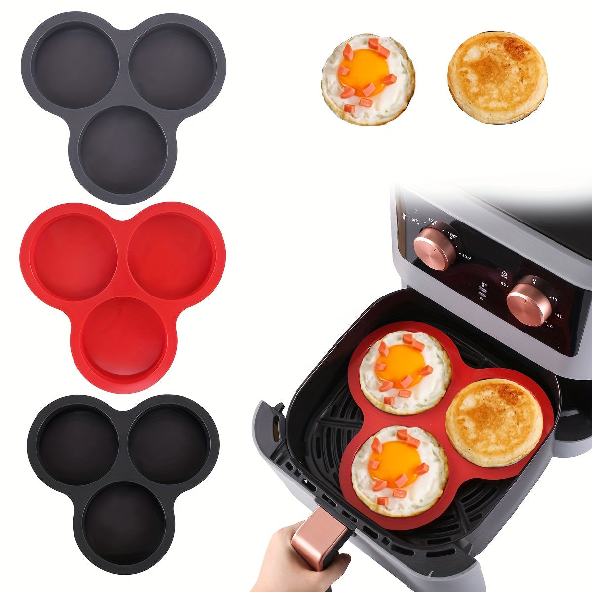 Air Fryer Egg Cooker and Cake Pan Set, Dishwasher Safe, Baking Tools