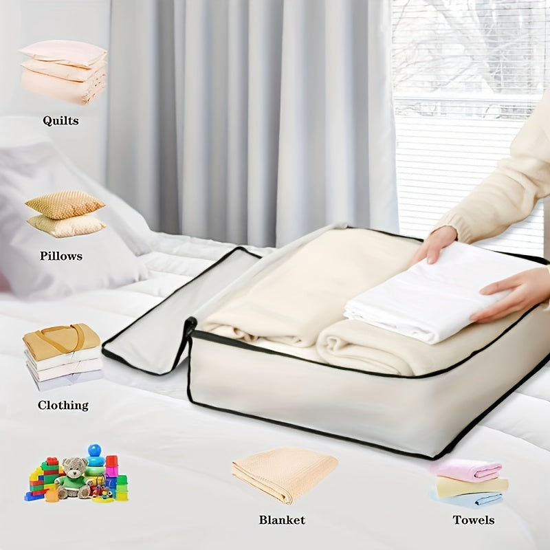 Kiyimlar va yostiqchalar uchun katta hajmli saqlash sumkasi, yotadigan joy osti tashkilotchisi