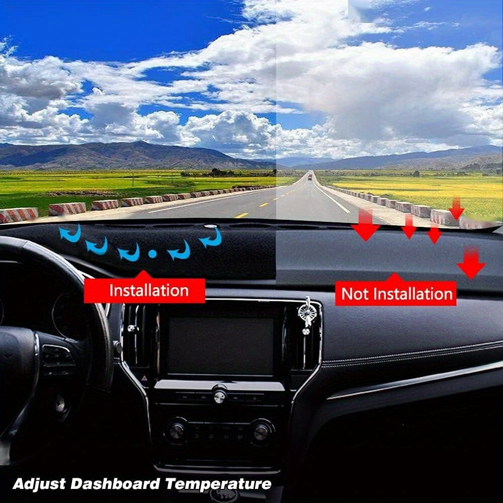 Dashboard Cover Mat for Car Interior Black Anti-Slip UV Protection