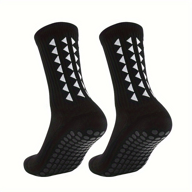 Men Women Geometric Pattern Football Socks 1 5 10 Pairs Towel Bottom Grip