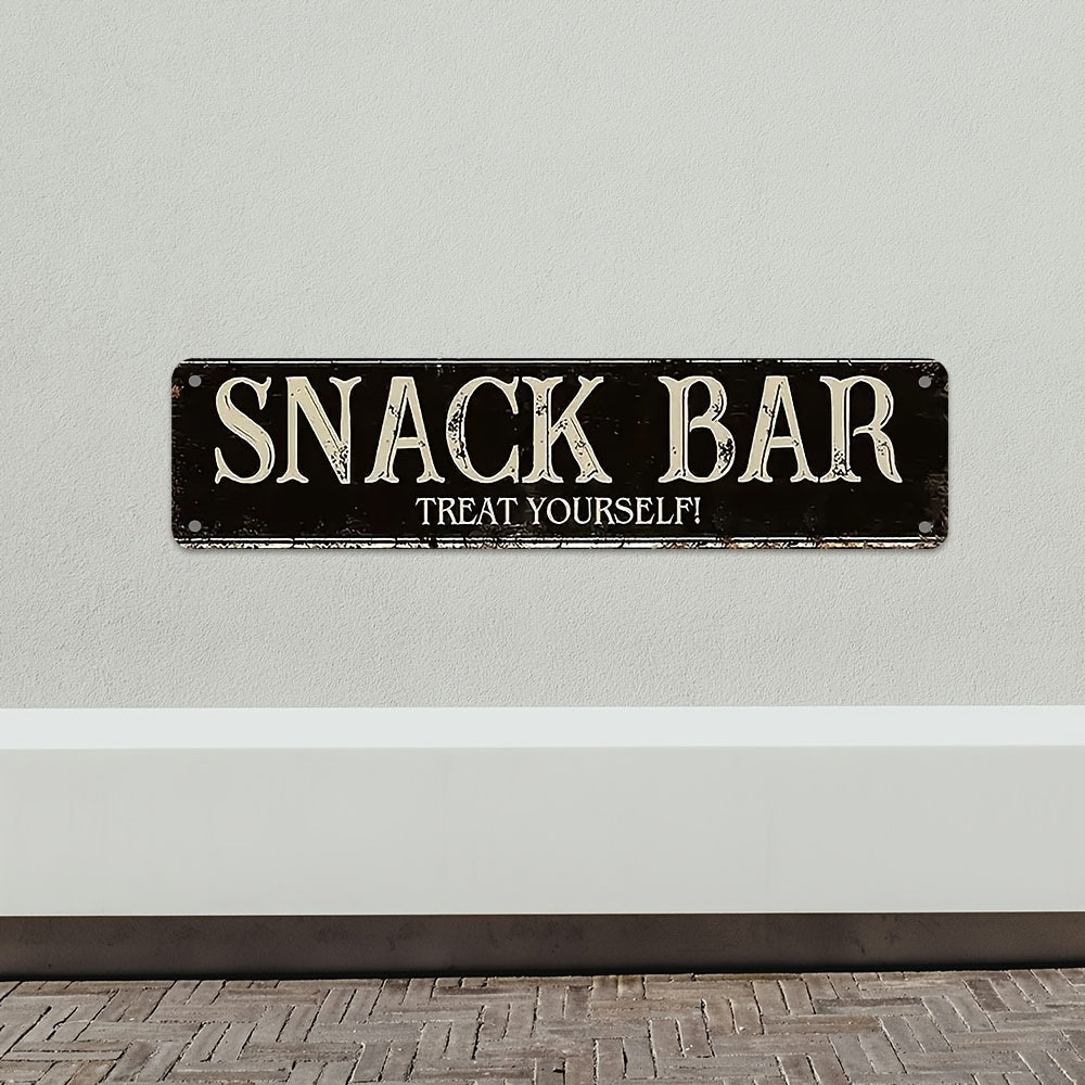 Vintage Bar Sign Metal Wall Art for Man Caves and Home Drinkeries 10x40 cm