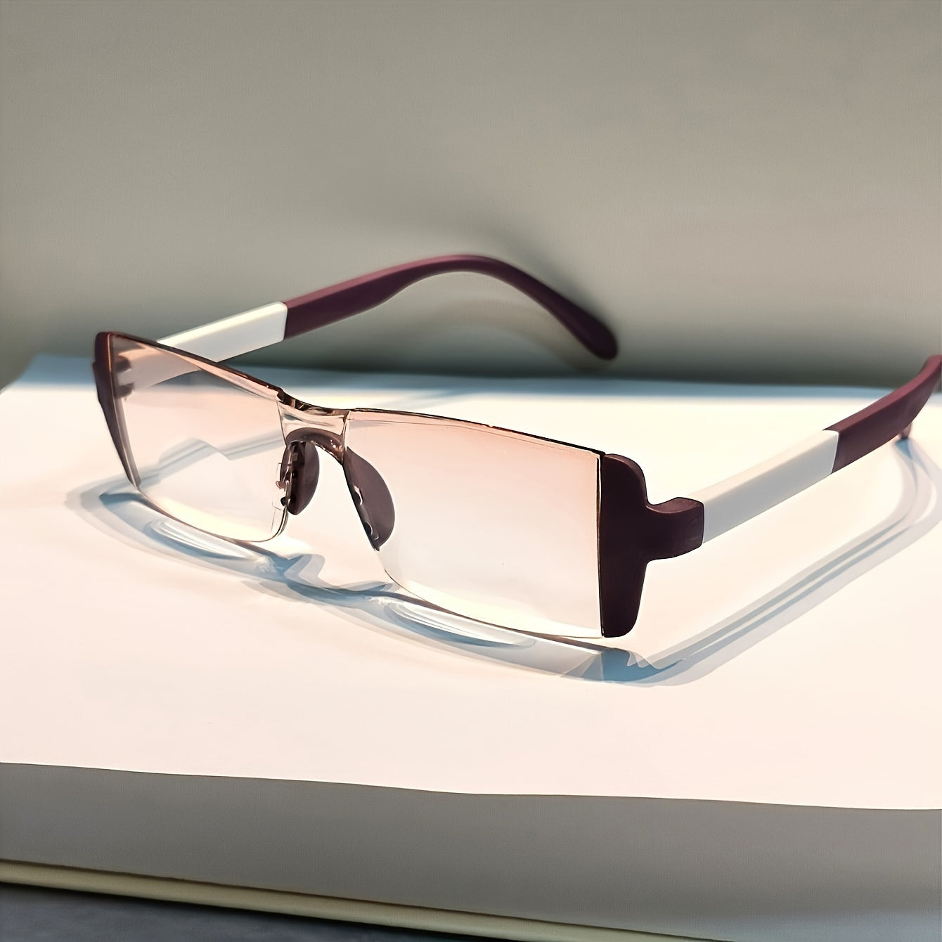 Juego de 3 gafas de lectura unisex con montura rectangular de PC, ligeras, cómodas y con corrección visual +1.0 a +4.0