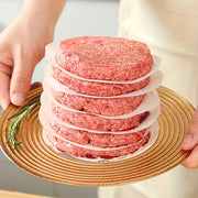 100 Pieces Non-Stick Hamburger Patty Paper Oil Absorbing Sheets for BBQ Freezing