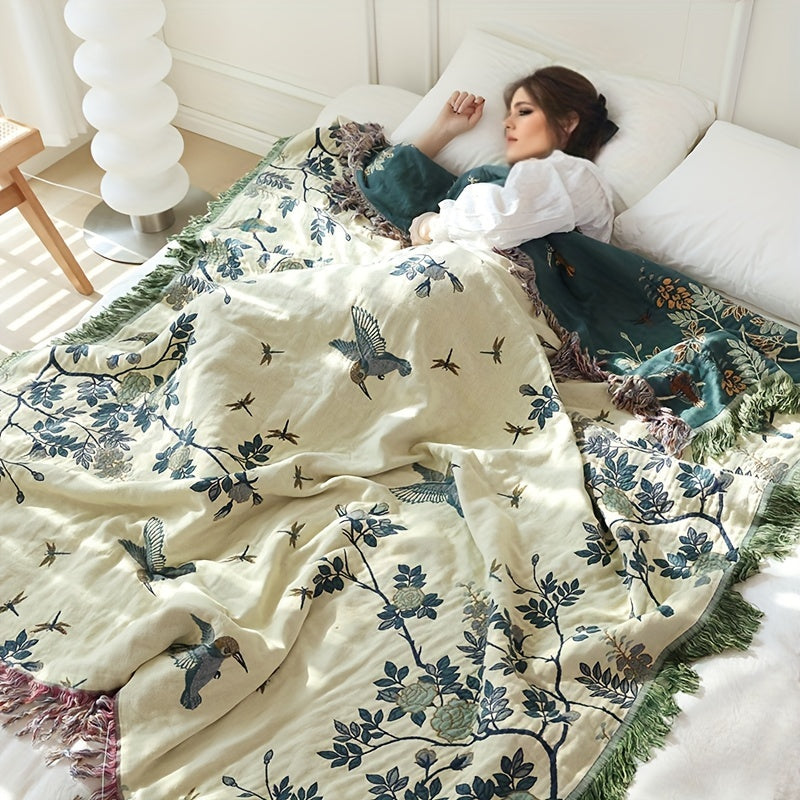 Manta de gasa multiusos para cama, sofá, aire acondicionado, uso en verano, reutilizable