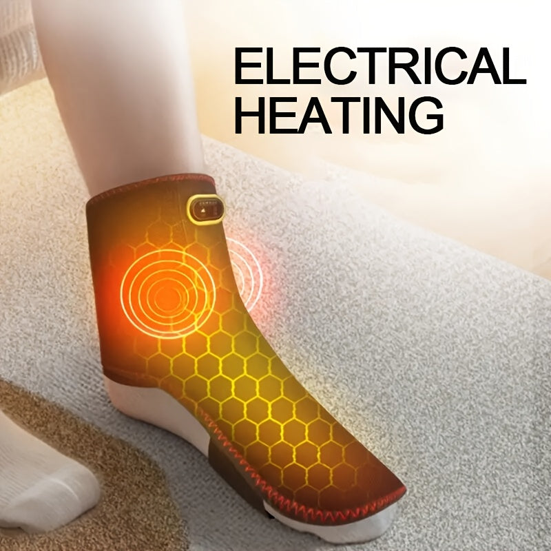 Unisex USB Heated Ankle Massager with Adjustable Temperature and Sports Protection
