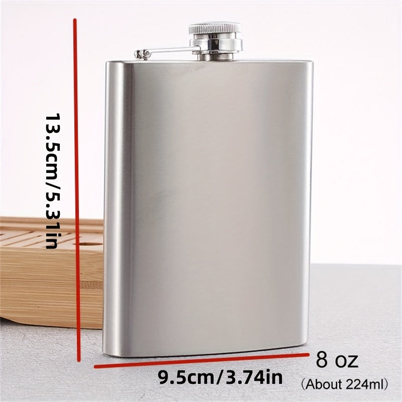 Stainless Steel Hip Flask for Outdoor Use Pocket-Sized with Screw Cap
