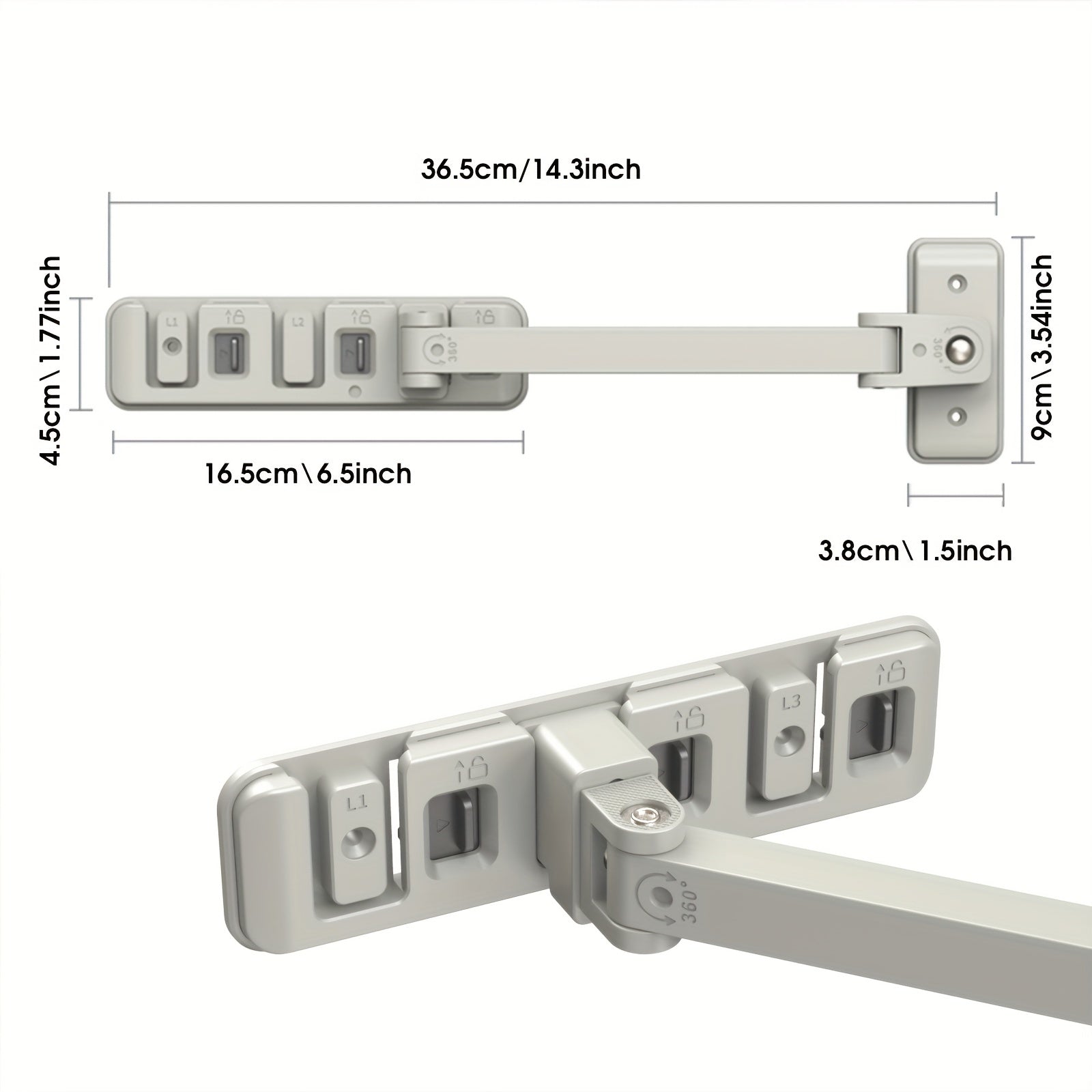 Children's Safety TV and Monitor Stand Anti-Tip LCD Screen Support Grey BPA-Free