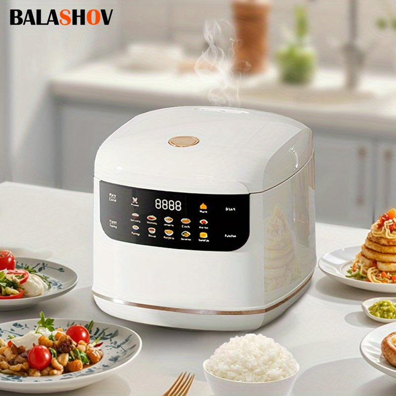 Mini Smart Rice Cooker Steamer 10-in-1 Multi Cooker 2L Nonstick Portable