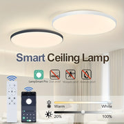 Smart Ceiling Light 18-80W Dimmable LED App Remote Control Adjustable Moisture Proof for Bedroom Living Room