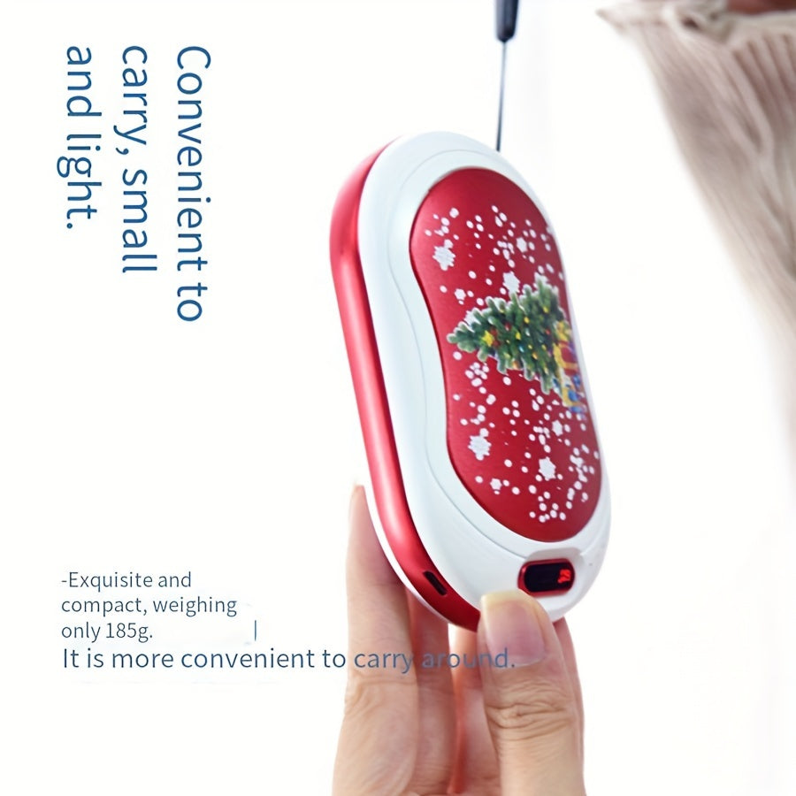 Dual-Sided Hand Warmer Vibration Massager with Adjustable Temperatures USB Rechargeable Long Battery