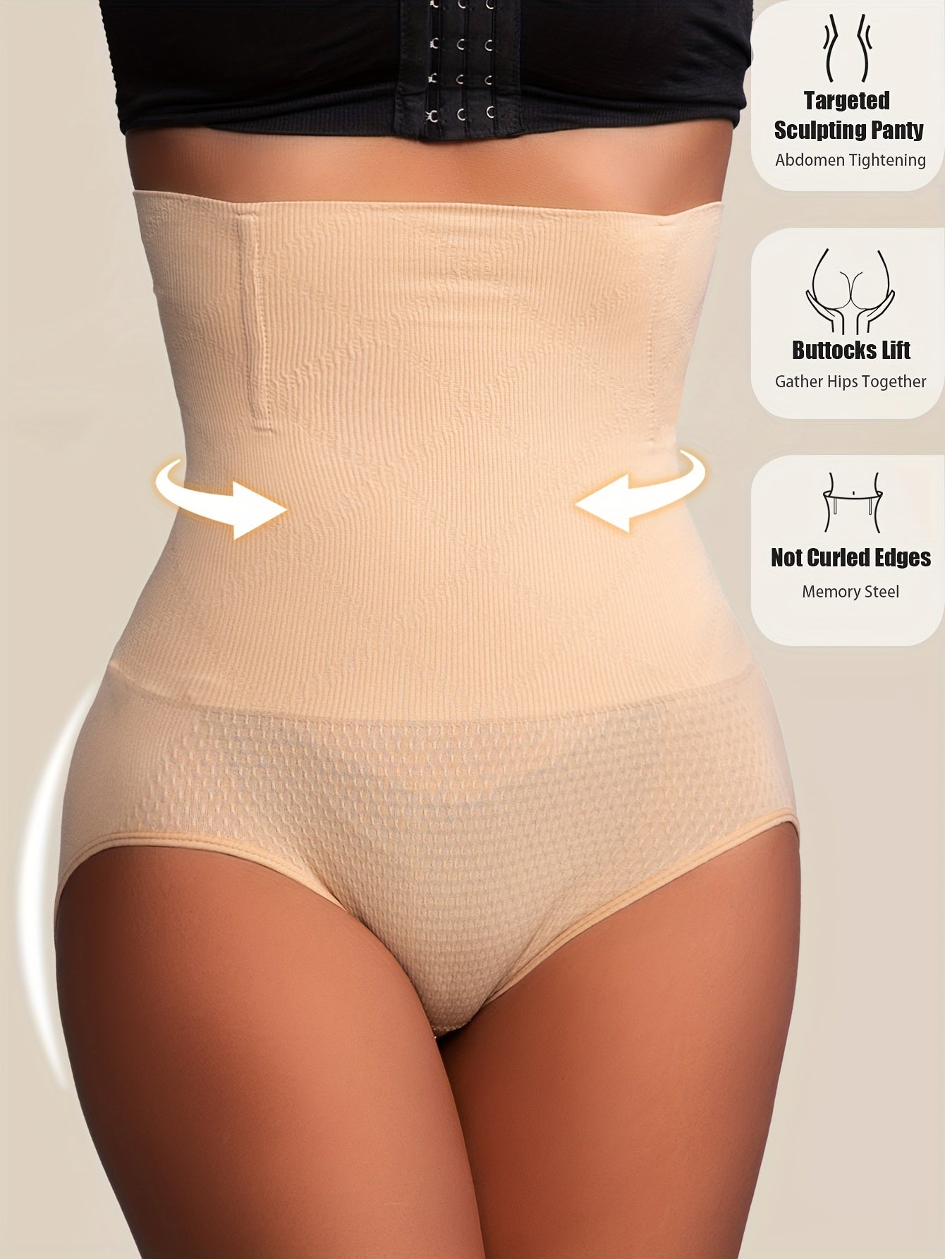 Women's High Waist Shaping Panties Nylon Spandex Tummy Control Butt Lifter