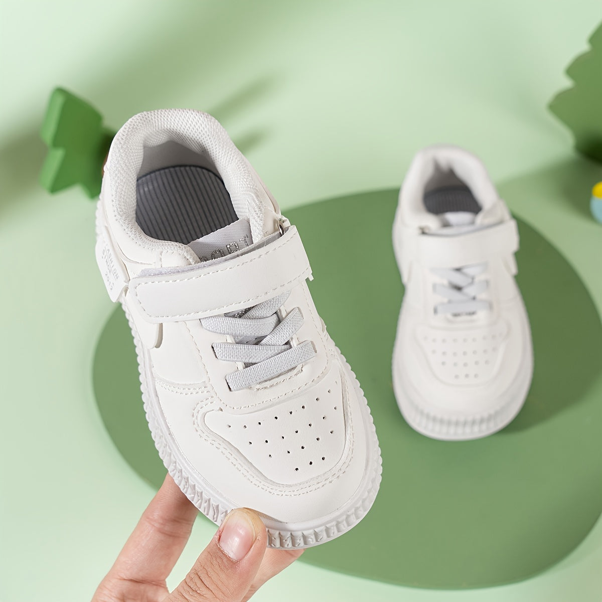 Baby Girls Sneakers Lightweight Breathable Spring Autumn Low Top PU PVC EVA Fabric