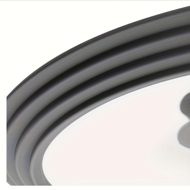 Tapa de vidrio templado con borde de silicona para ollas planas y sartenes de 20-28cm